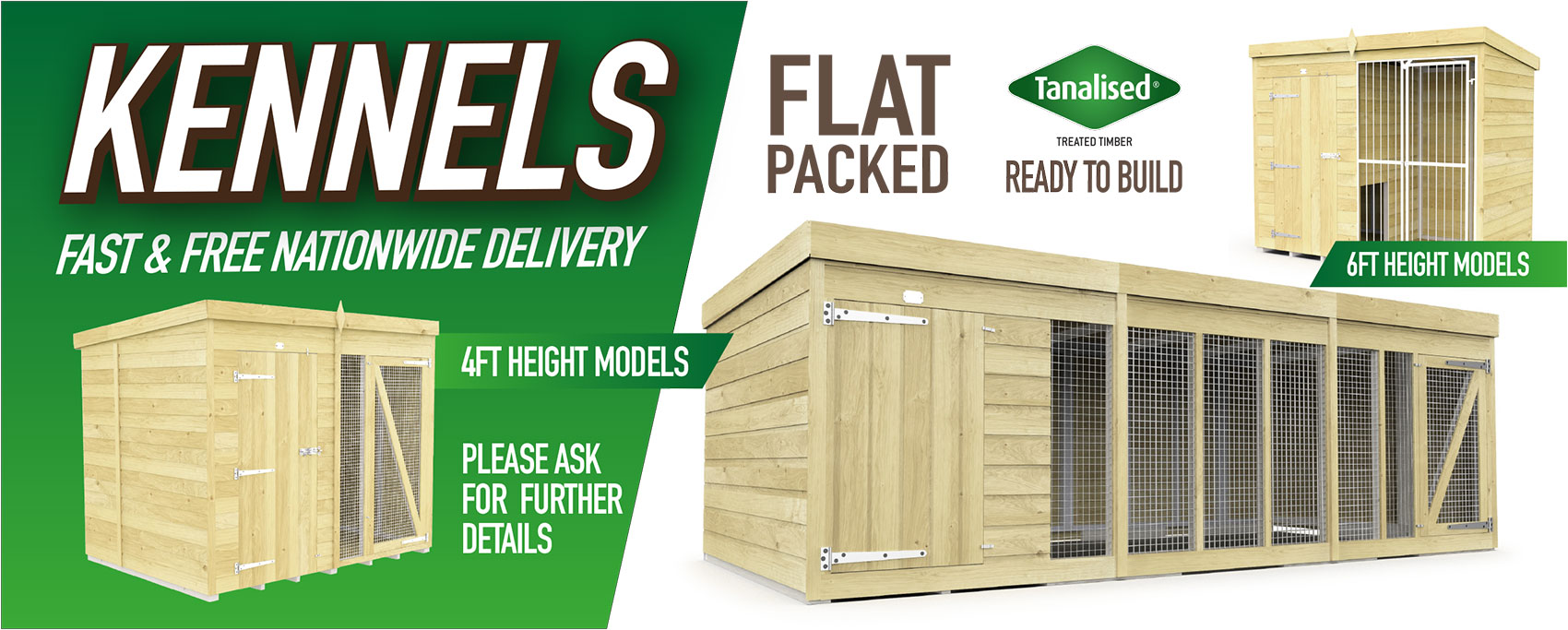 Flat Packed Dog Kennels