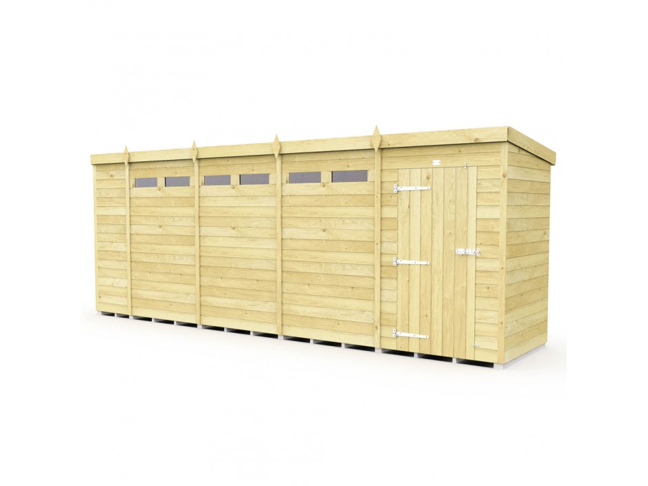 19ft x 4ft Pent Security Shed
