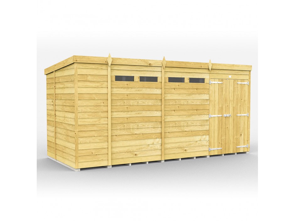 14ft x 7ft Pent Security Shed